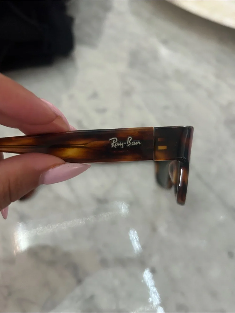 Ray-Ban Vintage Tortoiseshell Frame Sunglasses with Green Lenses